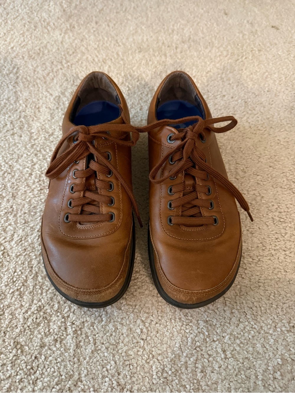 Birkenstock Men's Brown Leather Lace-Up Shoes
